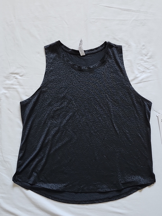 RBX Tops - RBX Active Black Jacquard Leopard Print Sleeveless Workout Tank Top Size XL NWT
